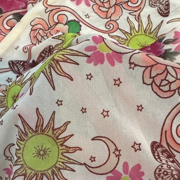 AFRM Floral and Sun Mesh Turtleneck - Picture 4 of 4